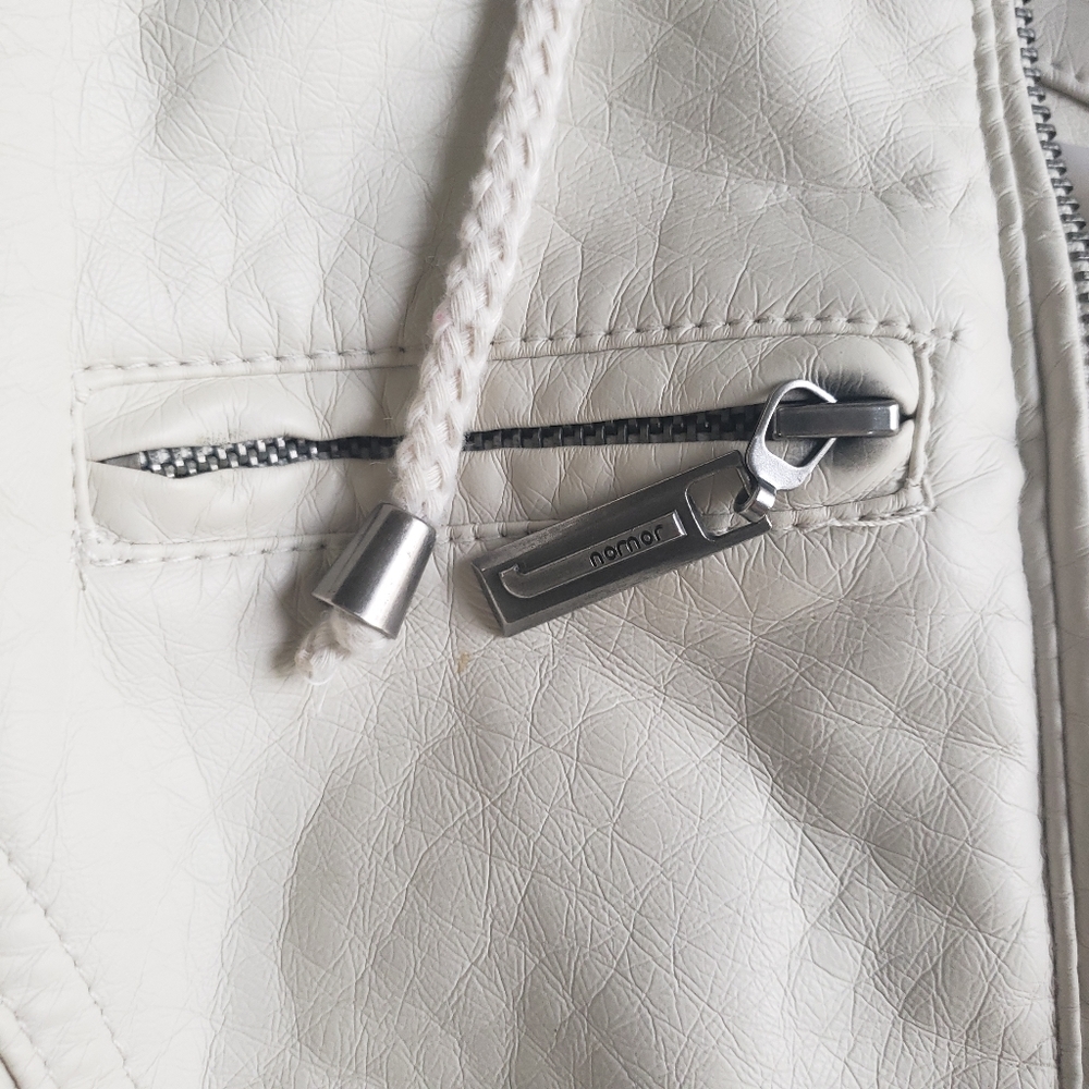 Jcpenny White Leather Jacket - Picture 4 of 7